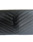 Saint Laurent Cassandra Black Wallet On Chain