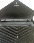 Saint Laurent Cassandra Black Wallet On Chain