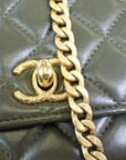 Chanel Matelasse WOC Army Green