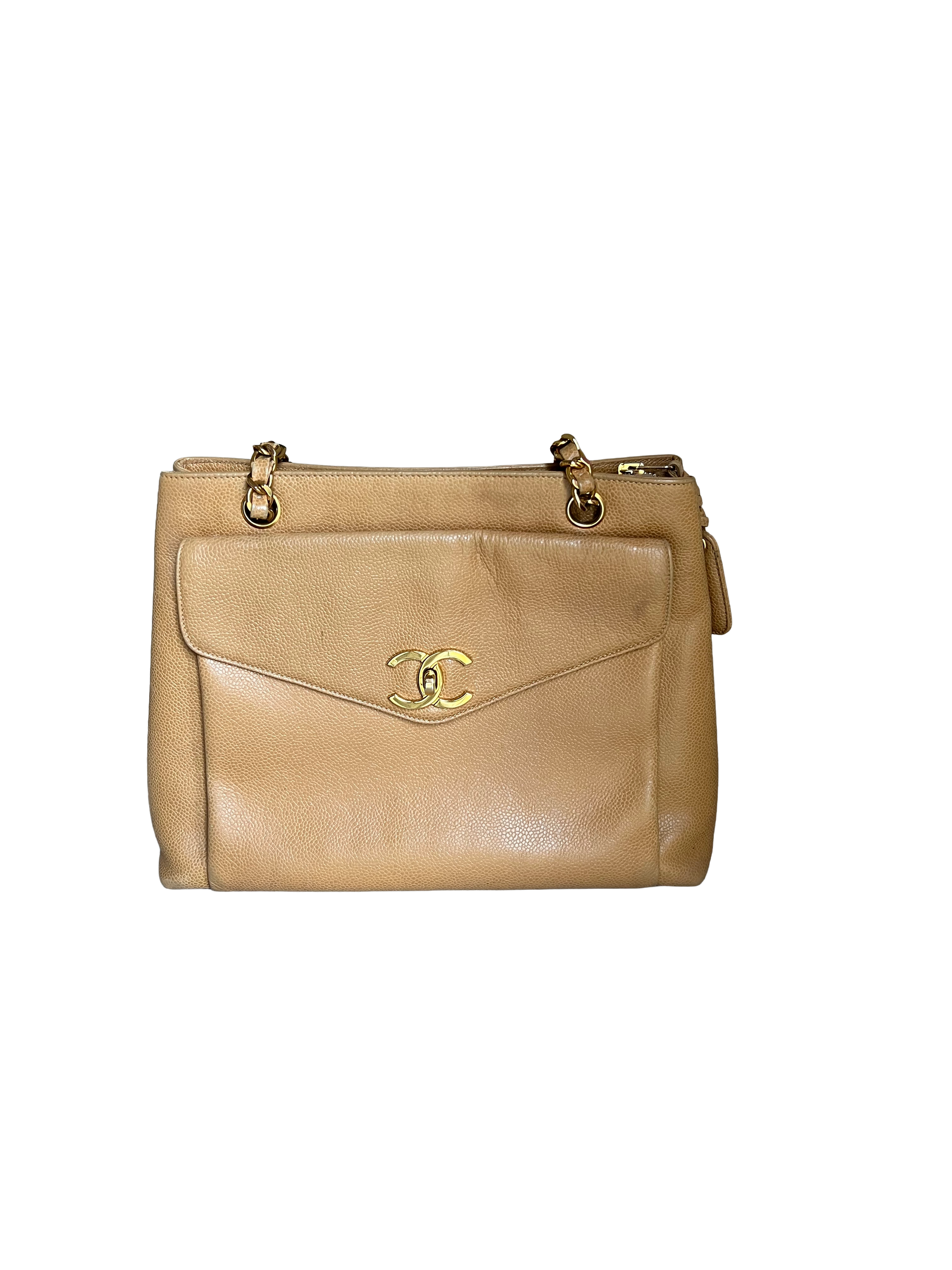 Chanel Mark Caviar Skin Chain Shoulder Bag