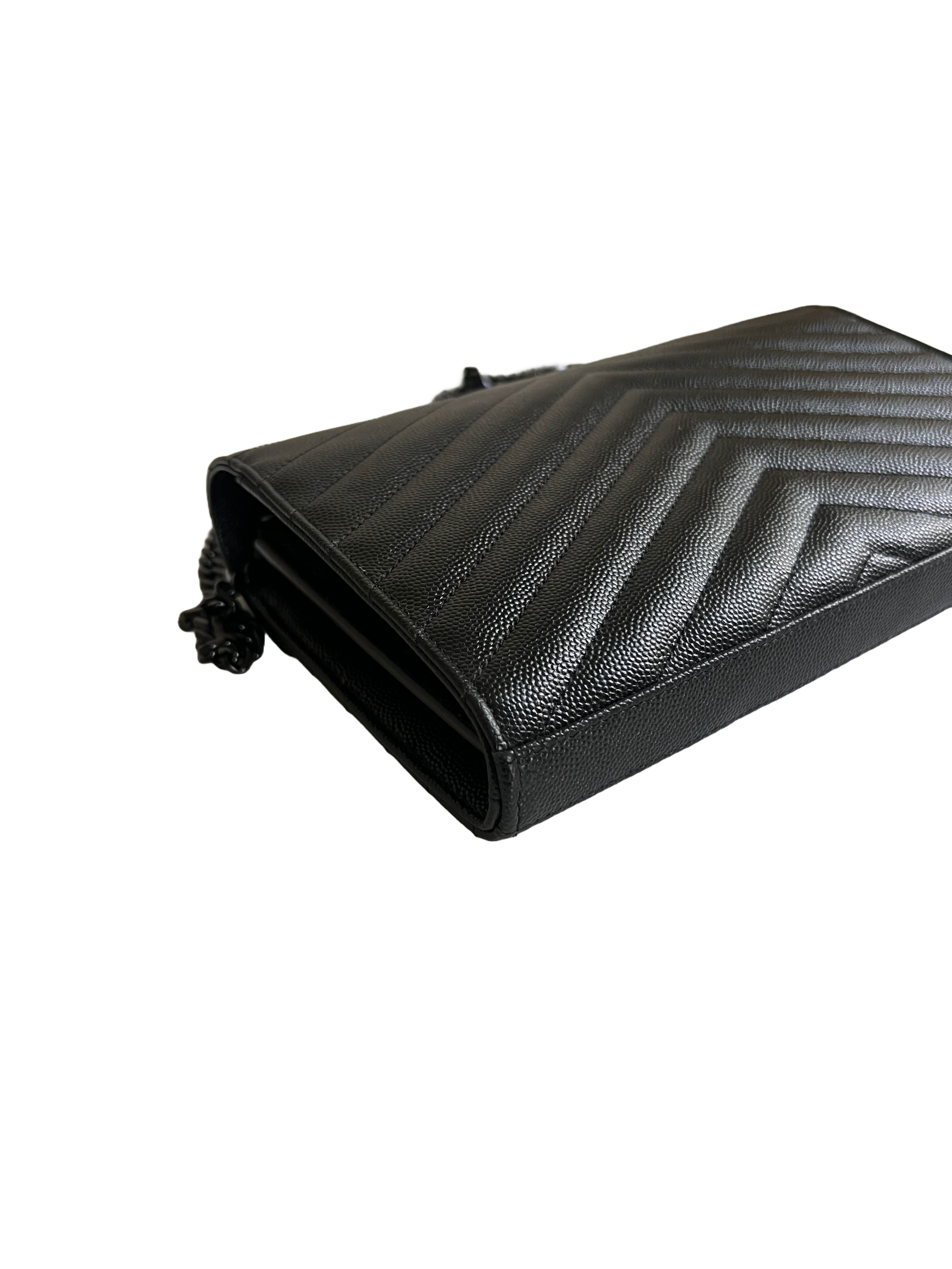 Saint Laurent Cassandra Black Wallet On Chain