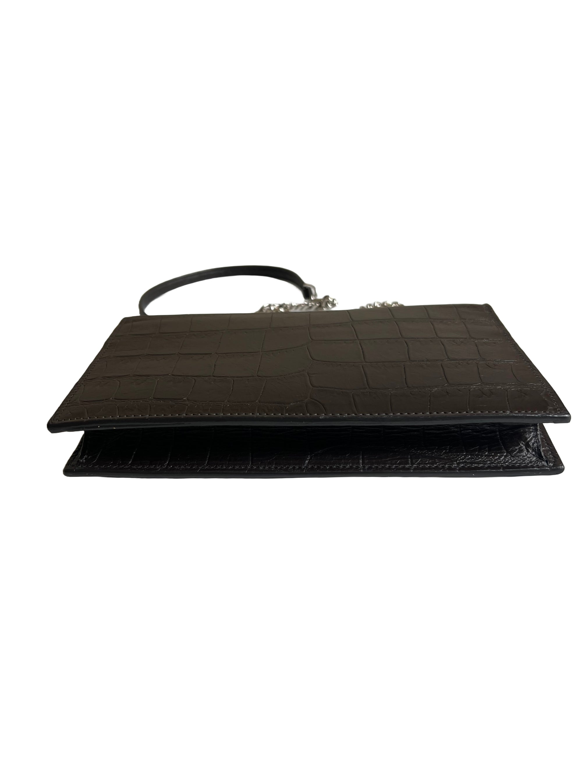 Saint Laurent croco wallet on chain bag