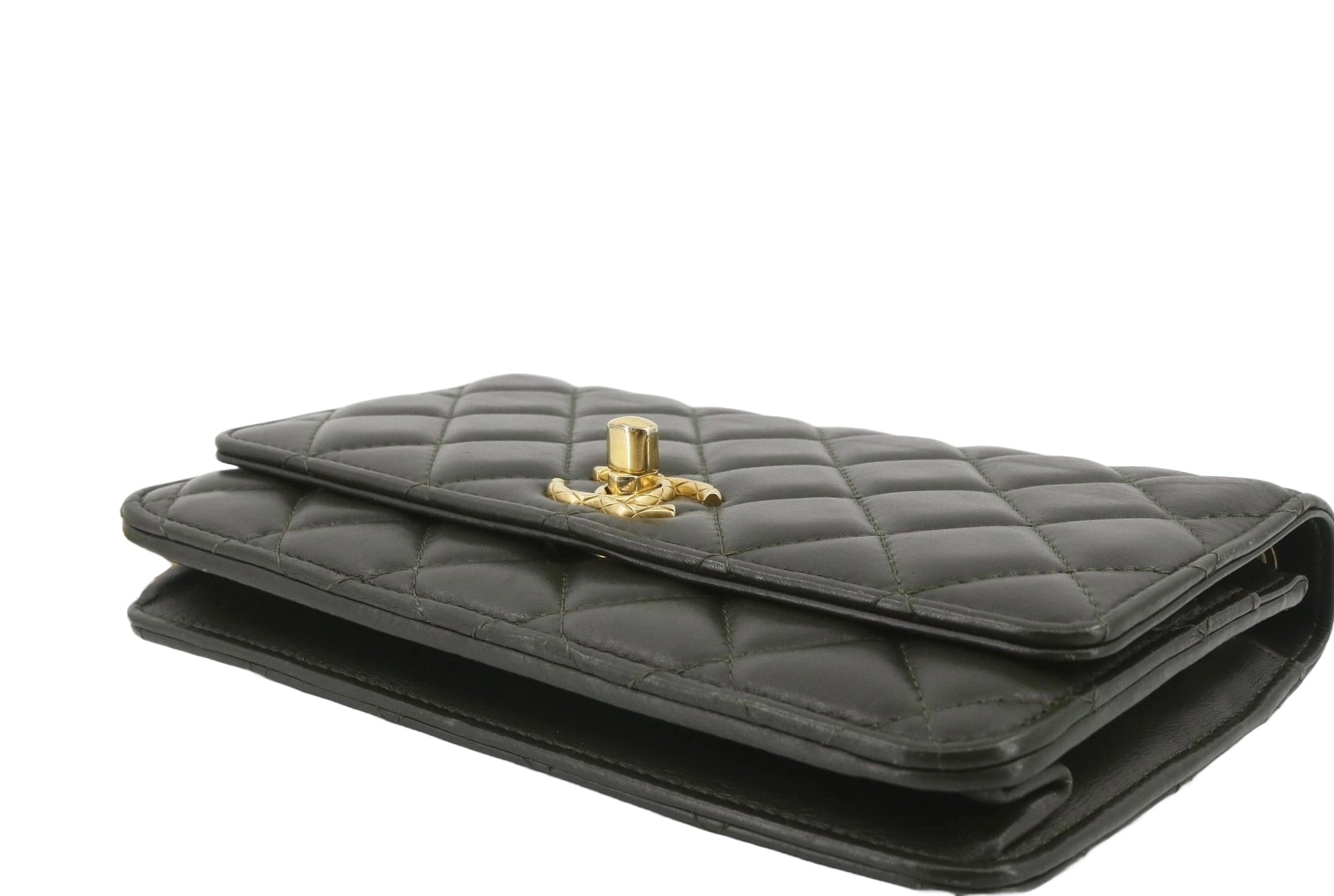 Chanel Matelasse WOC Army Green