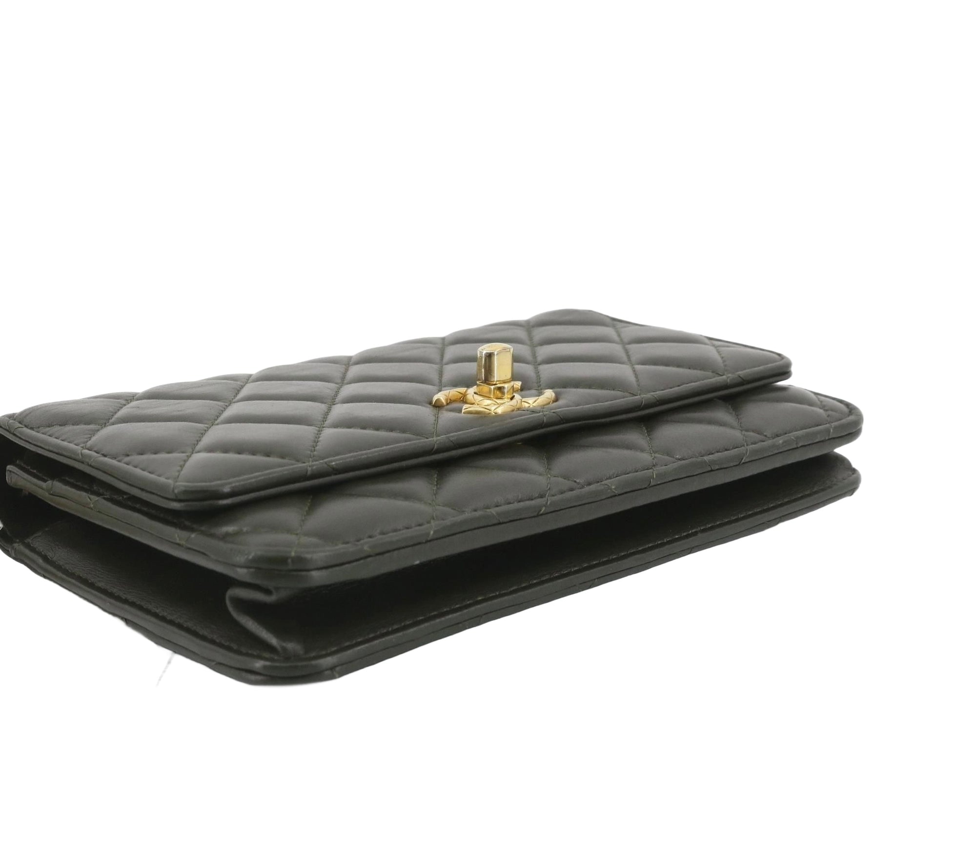 Chanel Matelasse WOC Army Green