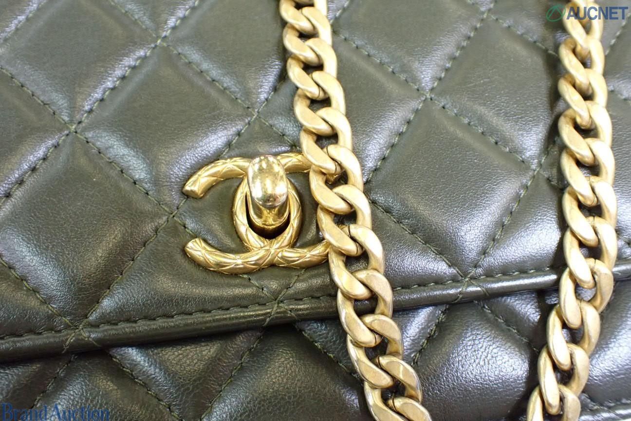 Chanel Matelasse WOC Army Green